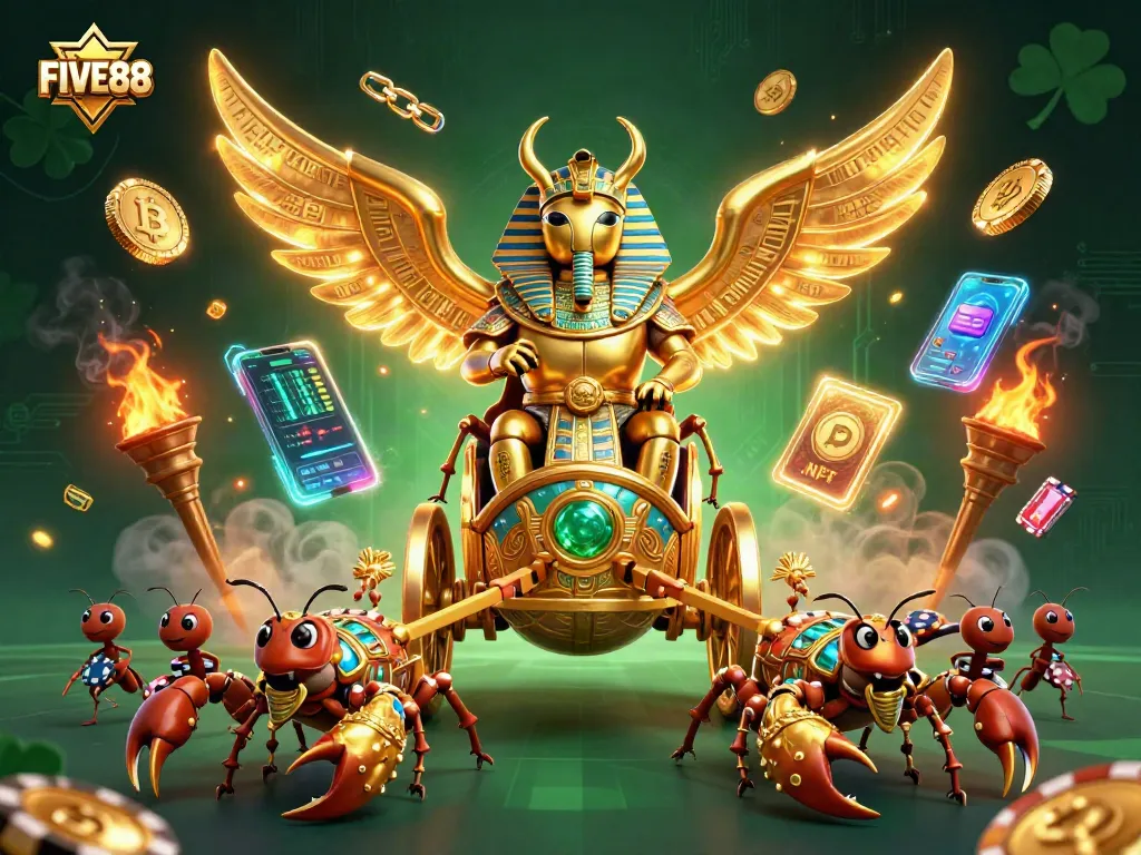 Engage in thrilling games at FIVE88 with vibrant digital currency elements and rich gaming graphics.