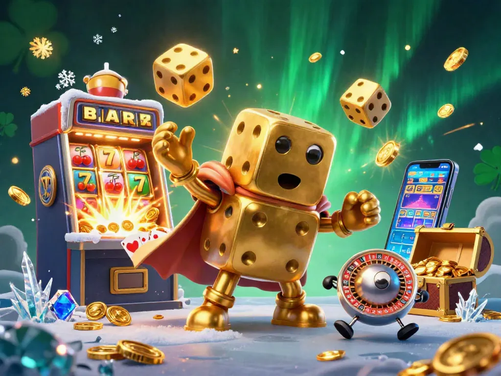 Experience thrilling gameplay with IDNSCORE at massive slot machines, golden dice, and jackpot explosions!