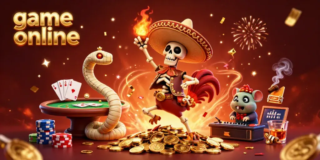 Celebrate winning with engaging game online action featuring fun characters and bright casino elements.