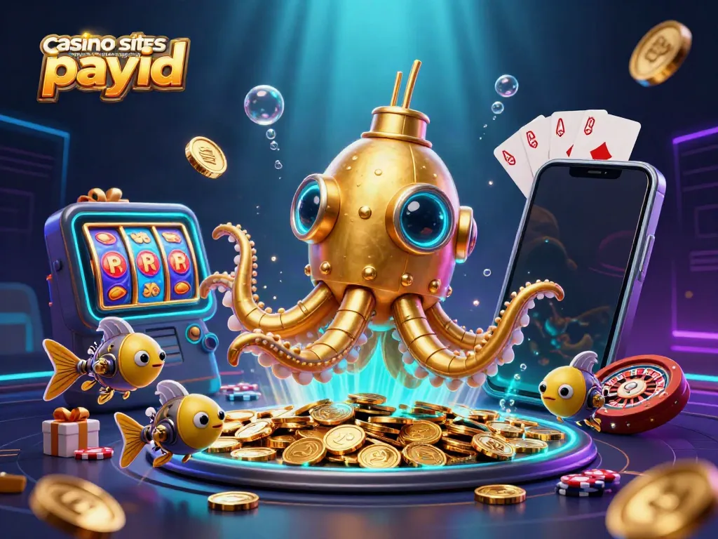 Explore dynamic casino action with golden kraken submarine and lively game elements at casino sites that support payid.