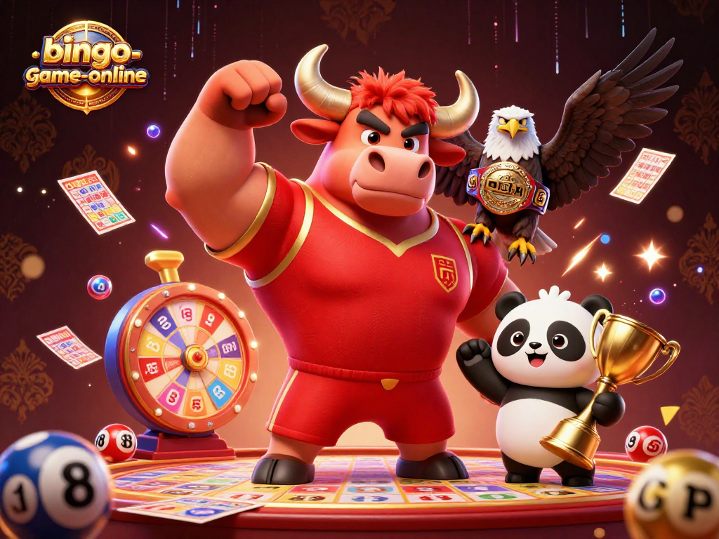 Join the excitement of bingo-game-online with vibrant bingo balls and celebratory mascots during gameplay.