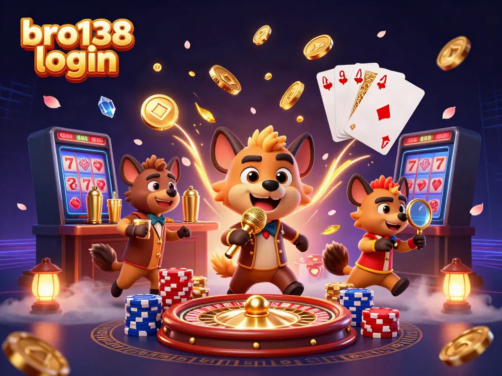 Engage with the excitement of bro138 login at our vibrant comedy casino club with charming hyenas.