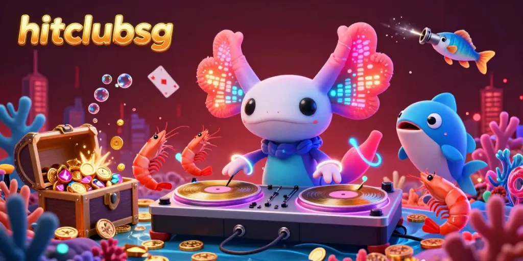 Experience gaming excitement with hitclubsg through vibrant underwater casino scene.