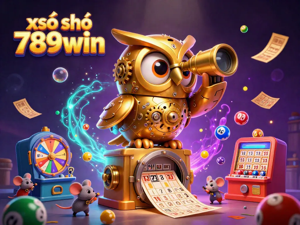 Engage with xổ số 789win through dynamic lottery scenes filled with vibrant colors and animated characters.