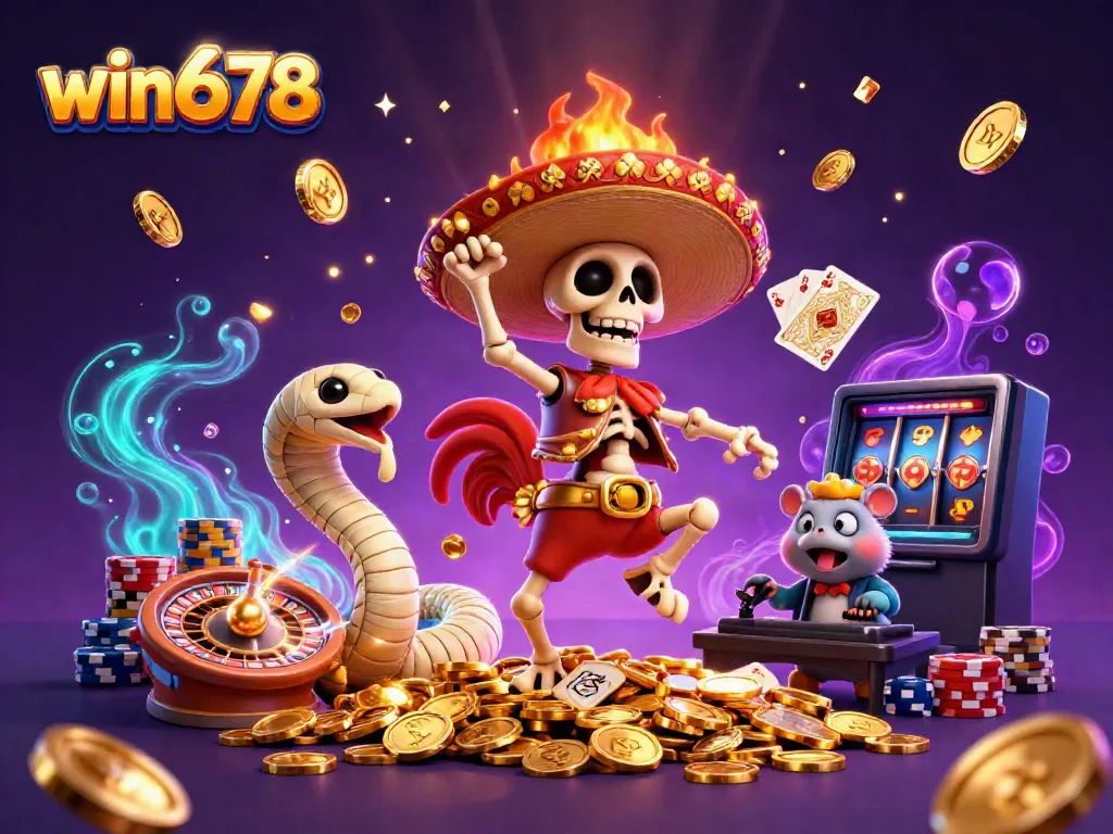 Celebrate winning moments with win678 as a lively mariachi and friends dance on coins.