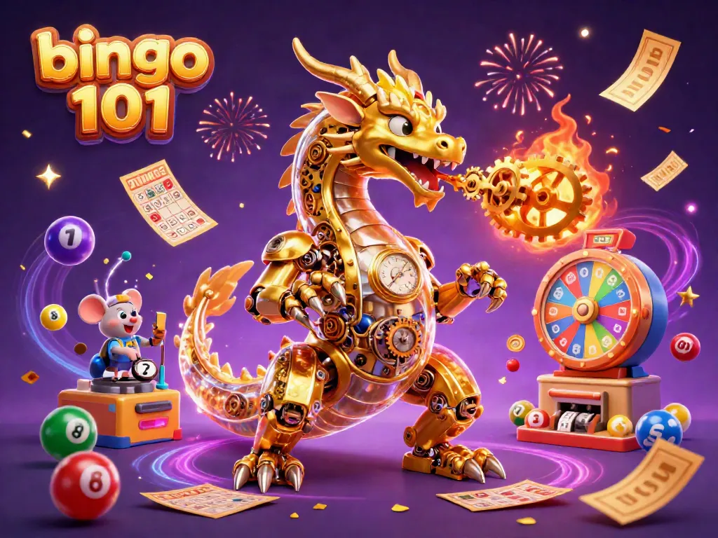 Experience thrilling gameplay with Bingo 101 in a vibrant 3D scene filled with dynamic prizes and rewards.