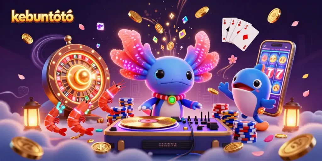 KEBUNTOTO menyajikan pengalaman permainan togel online dengan karakter ceria dan elemen kasino yang menarik.